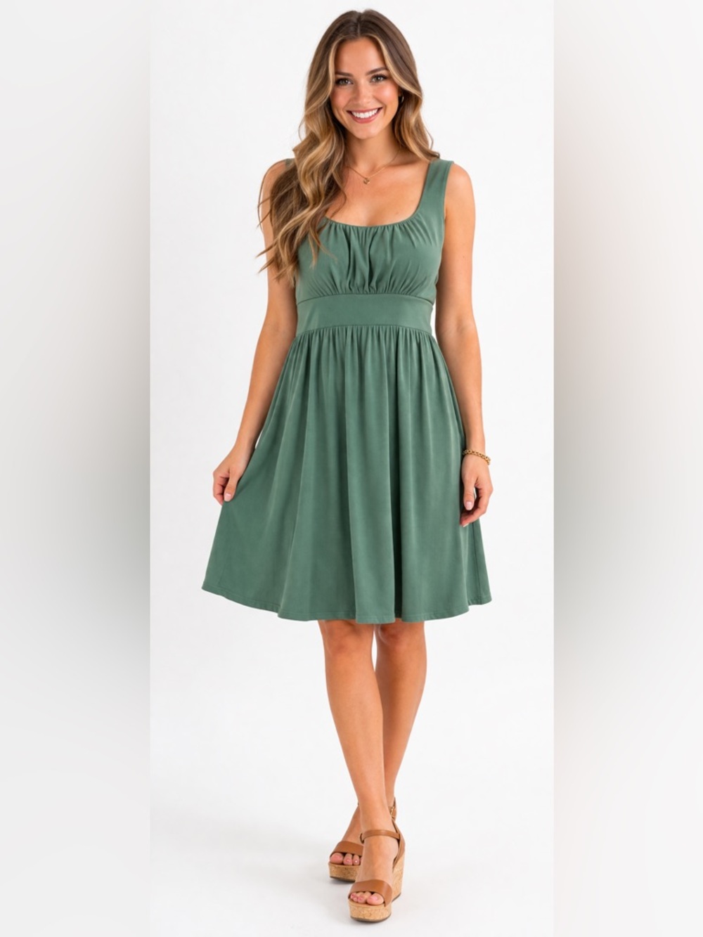 Sage Green Shift Dress Size XXL Minimalist Scandigirl Boho